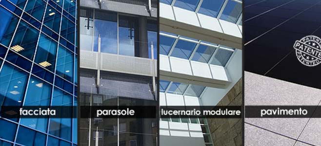 vetro fotovoltaico facciata